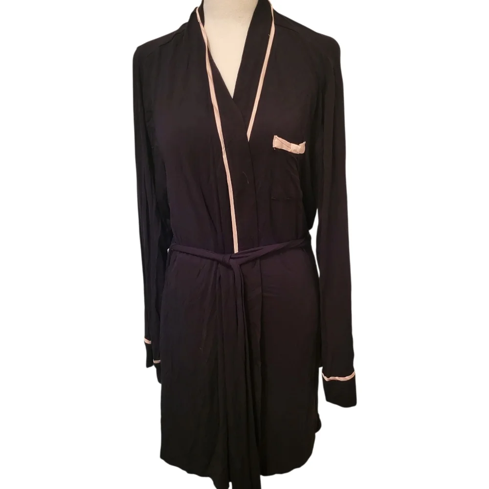 Kate Spade Knit Robe Black sz M